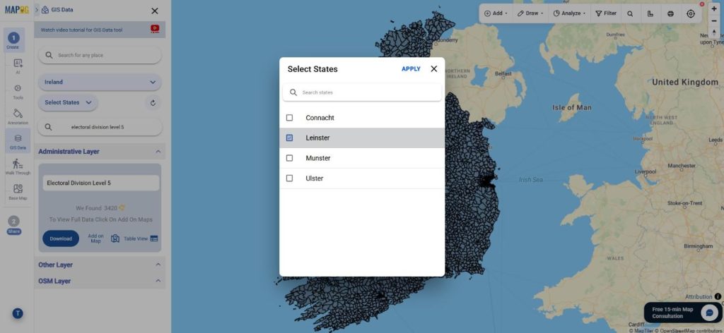 Download Ireland Electoral Division Level 5 Data