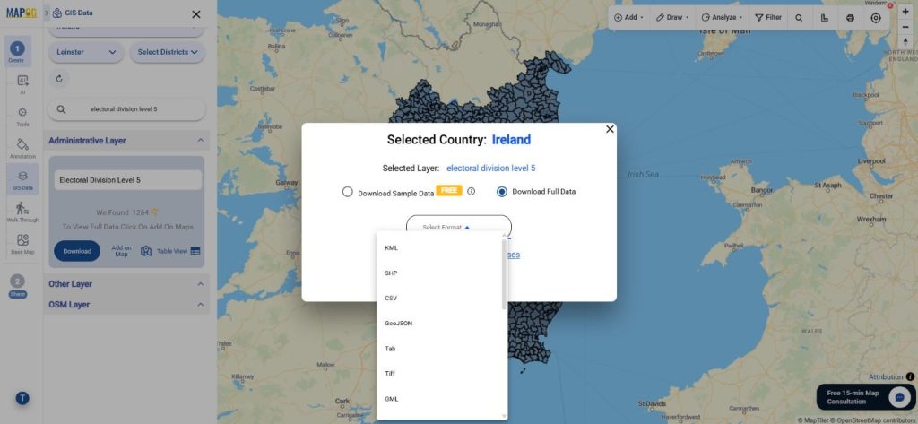 Download Ireland Electoral Division Level 5 Data
