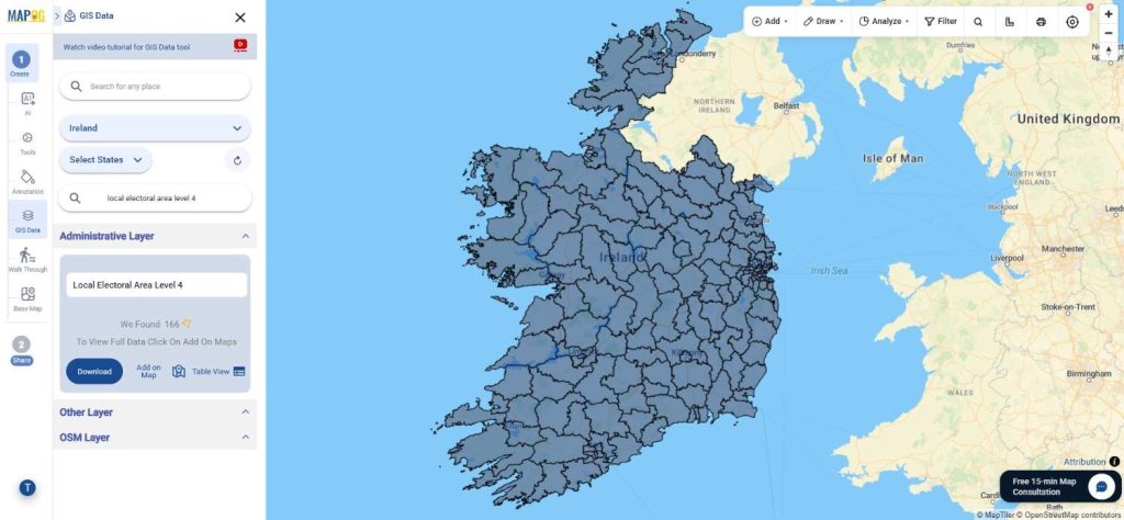 Download Ireland Local Electoral Area Level 4 Data