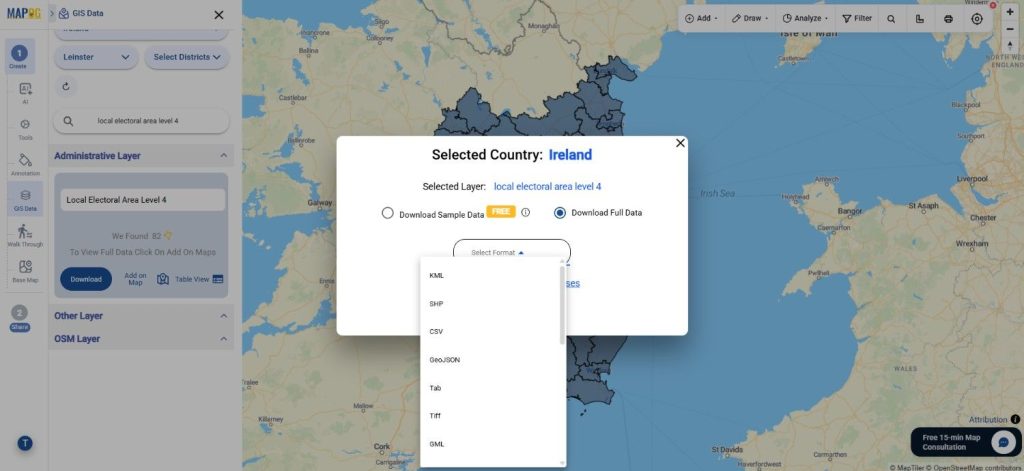 Download Ireland Local Electoral Area Level 4 Data