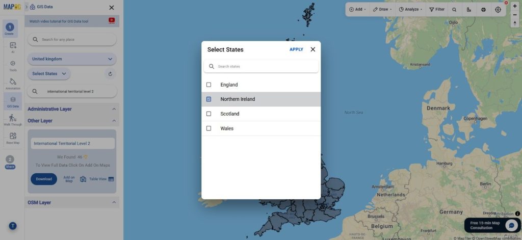 Download United kingdom International Territorial Level 2 Data 