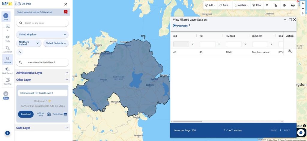 Download United kingdom International Territorial Level 2 Data 