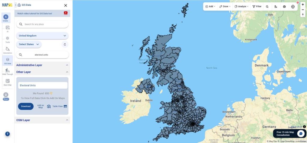 Download United kingdom Electoral Units Data