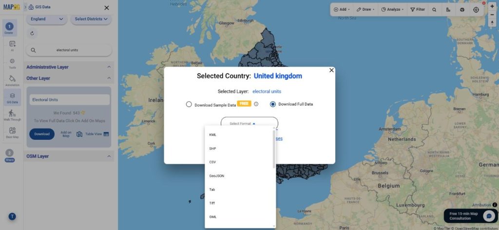 Download United kingdom Electoral Units Data