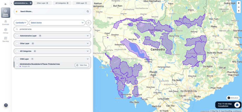 Download Protected Area Data