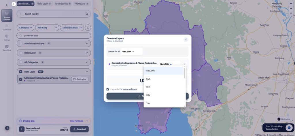 Download Protected Area Data
